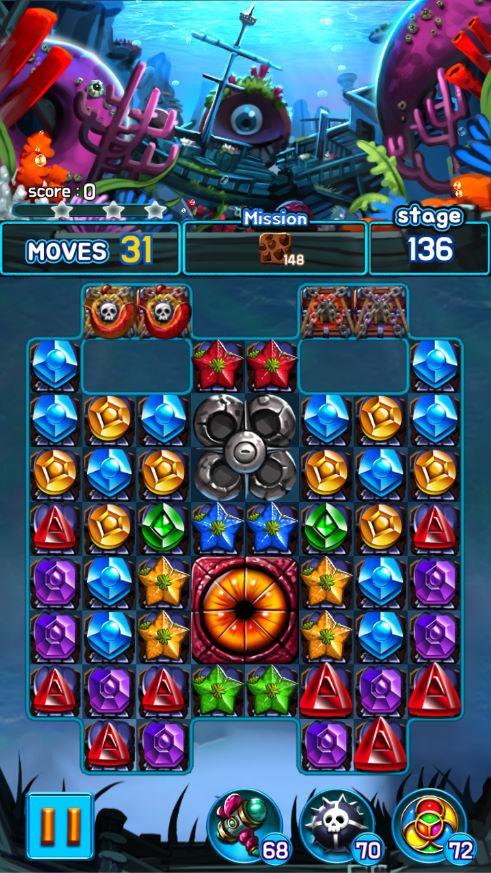 Jewel Kraken: Match 3 Jewel Blast ภาพหน้าจอเกม