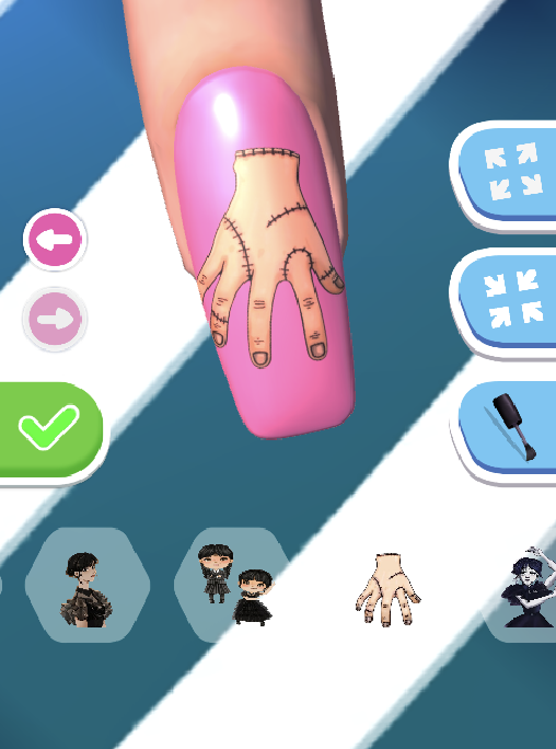 Wednesday Nails Art Salon Game Screenshot