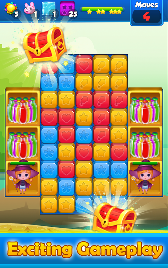 Jelly Crush - Toon Cube Match screenshot game