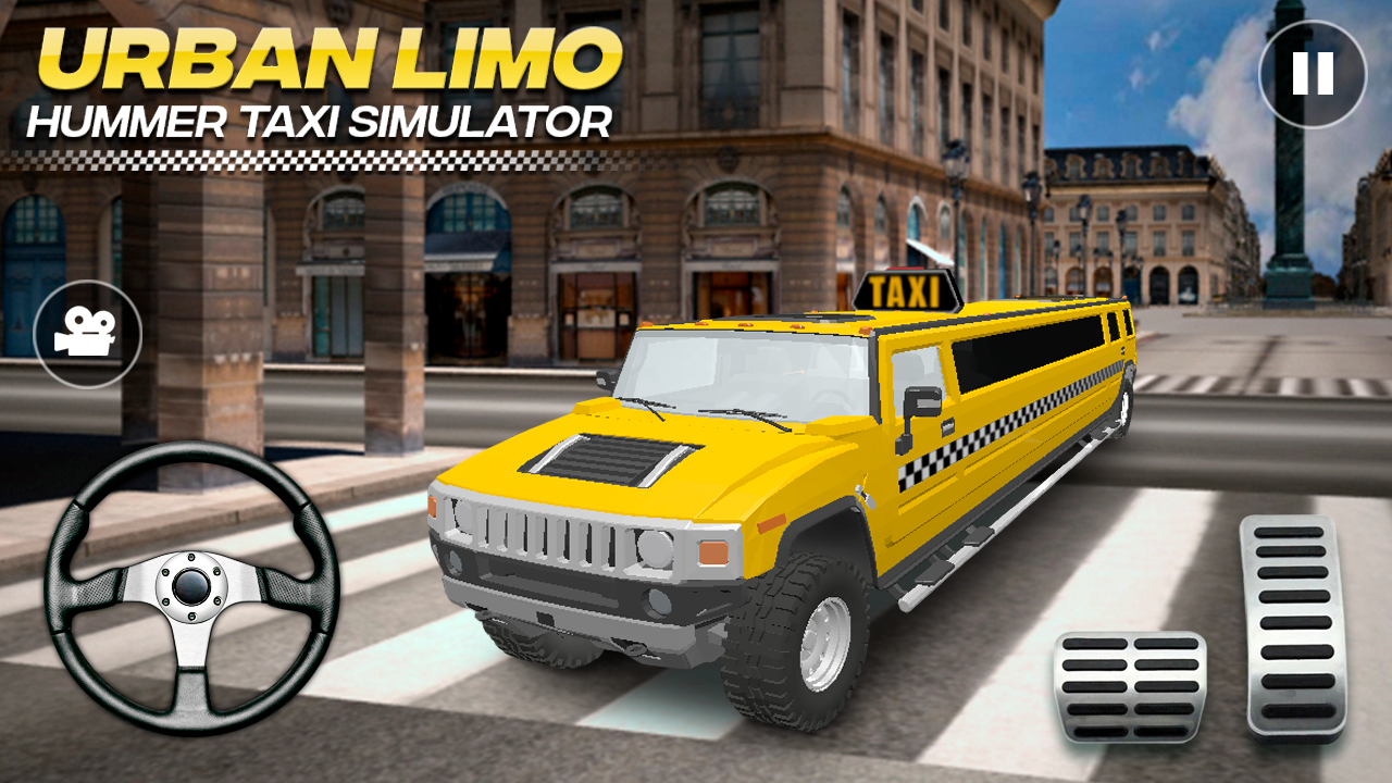 Screenshot of Urban Hummer Limo taxi simulator