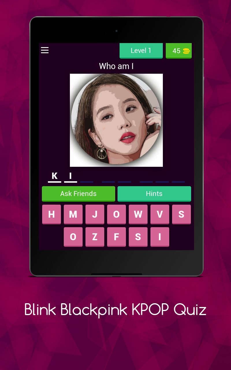 Screenshot of Blink Blackpink KPOP Quiz