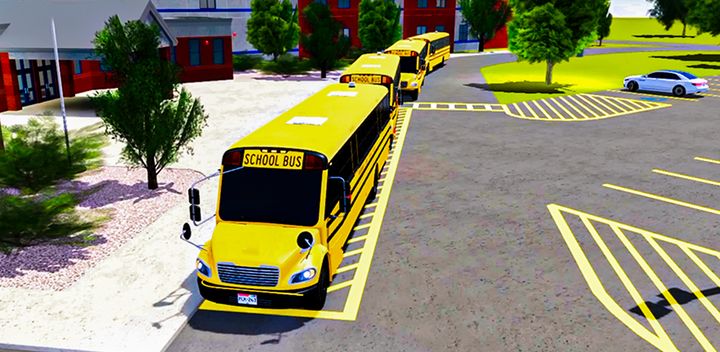 Jogo de condução de ônibus escolar 3D versão móvel andróide iOS