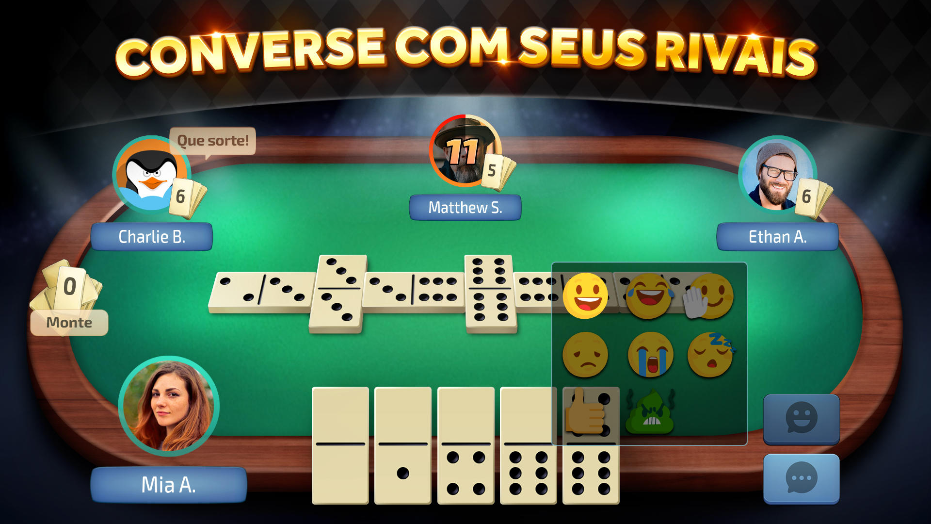 Screenshot 1 of Dominó－Jogos de Dominós online 3.15.0