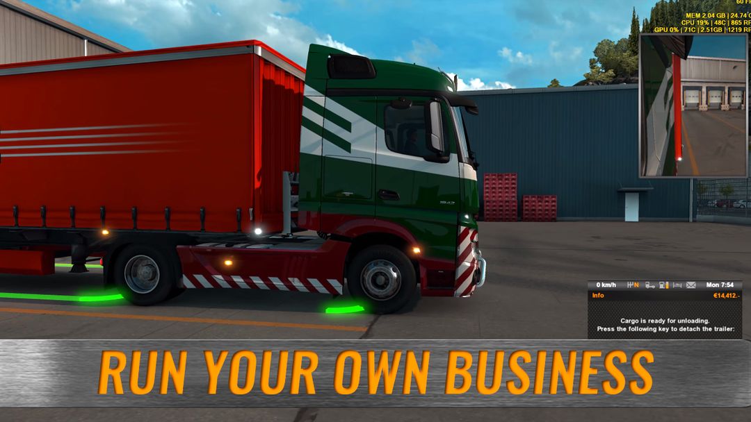 Europe Truck Simulator ภาพหน้าจอเกม