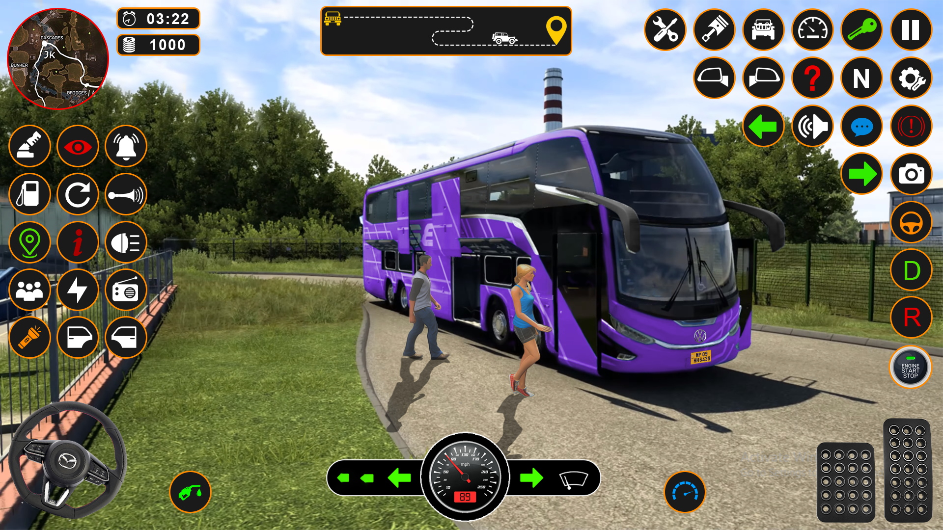 Bus Games Simulator 3D Offline ภาพหน้าจอเกม