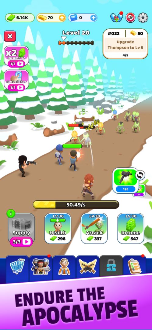 Screenshot of Survivor Idle Run: Z-RPG
