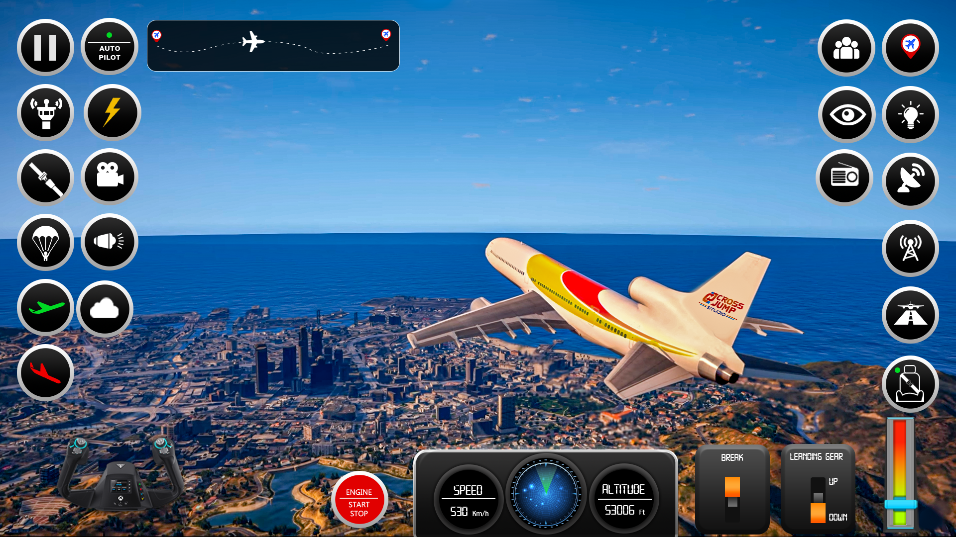 Cuplikan Layar Game Flight Simulator Airplane Game