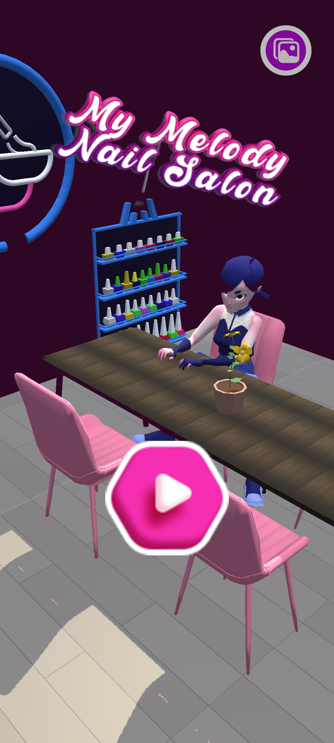 Captura de Tela do Jogo My Melody Nail Salon