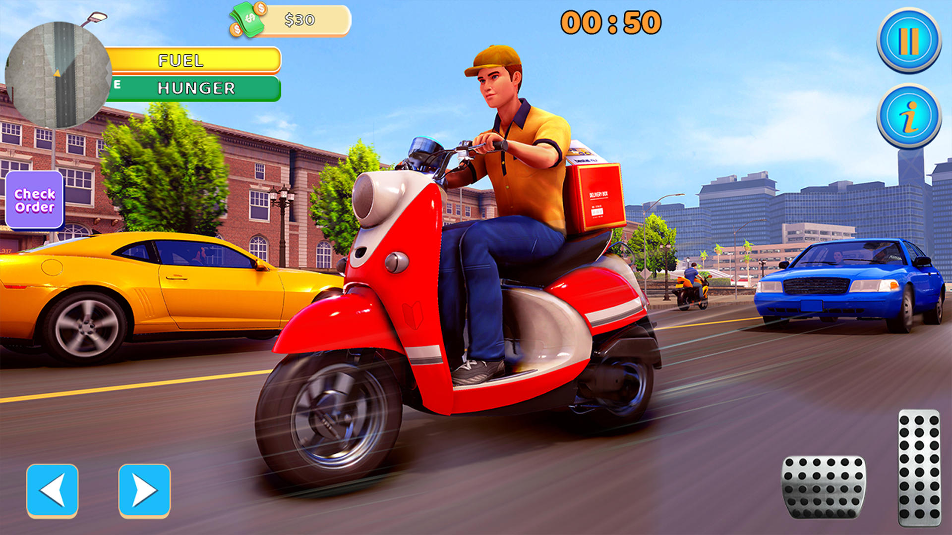 Screenshot 2 of Food Delivery Boy Bike Game 3D 