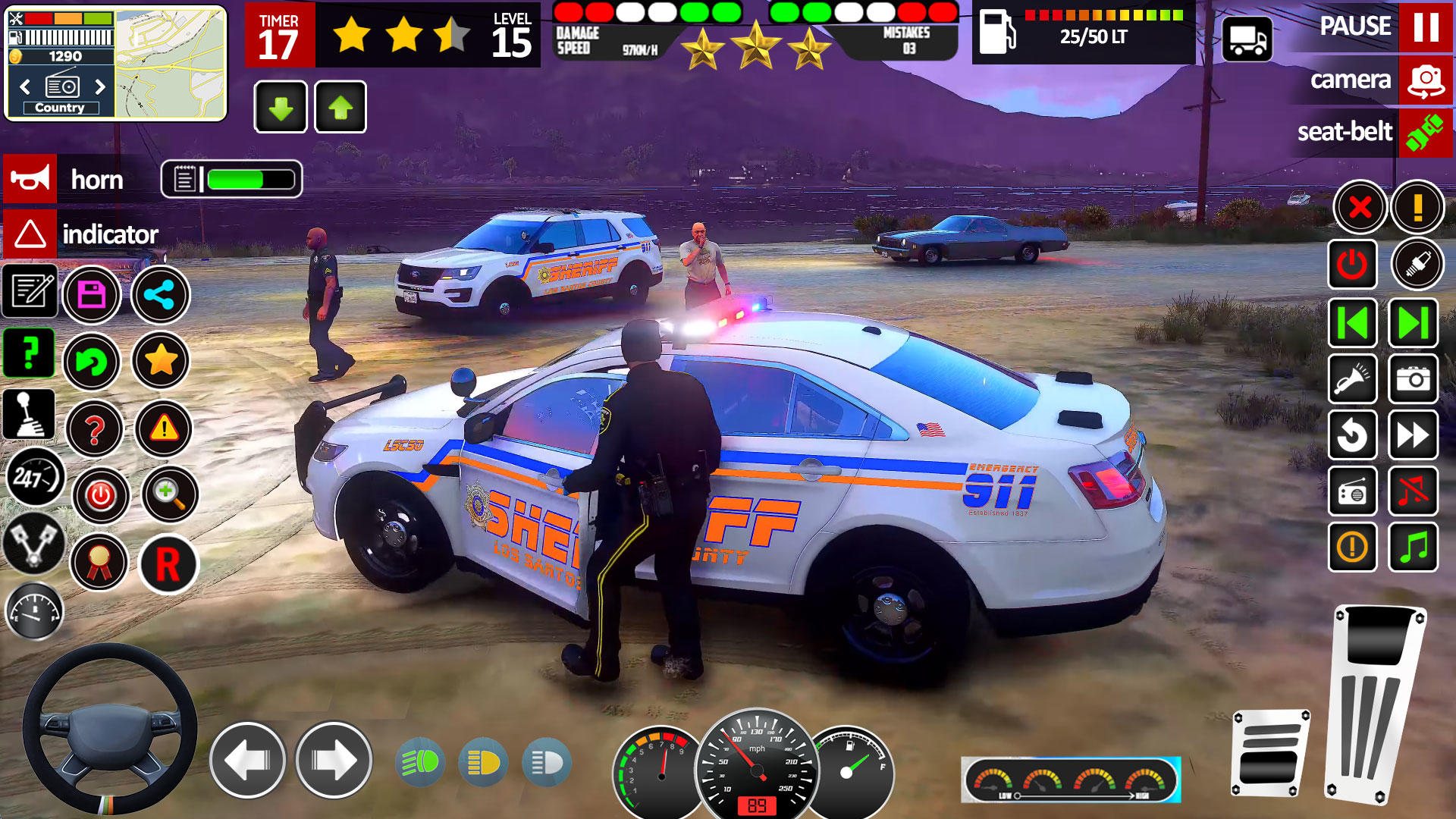 Cuplikan Layar Game US Police Car 3D Driving Games