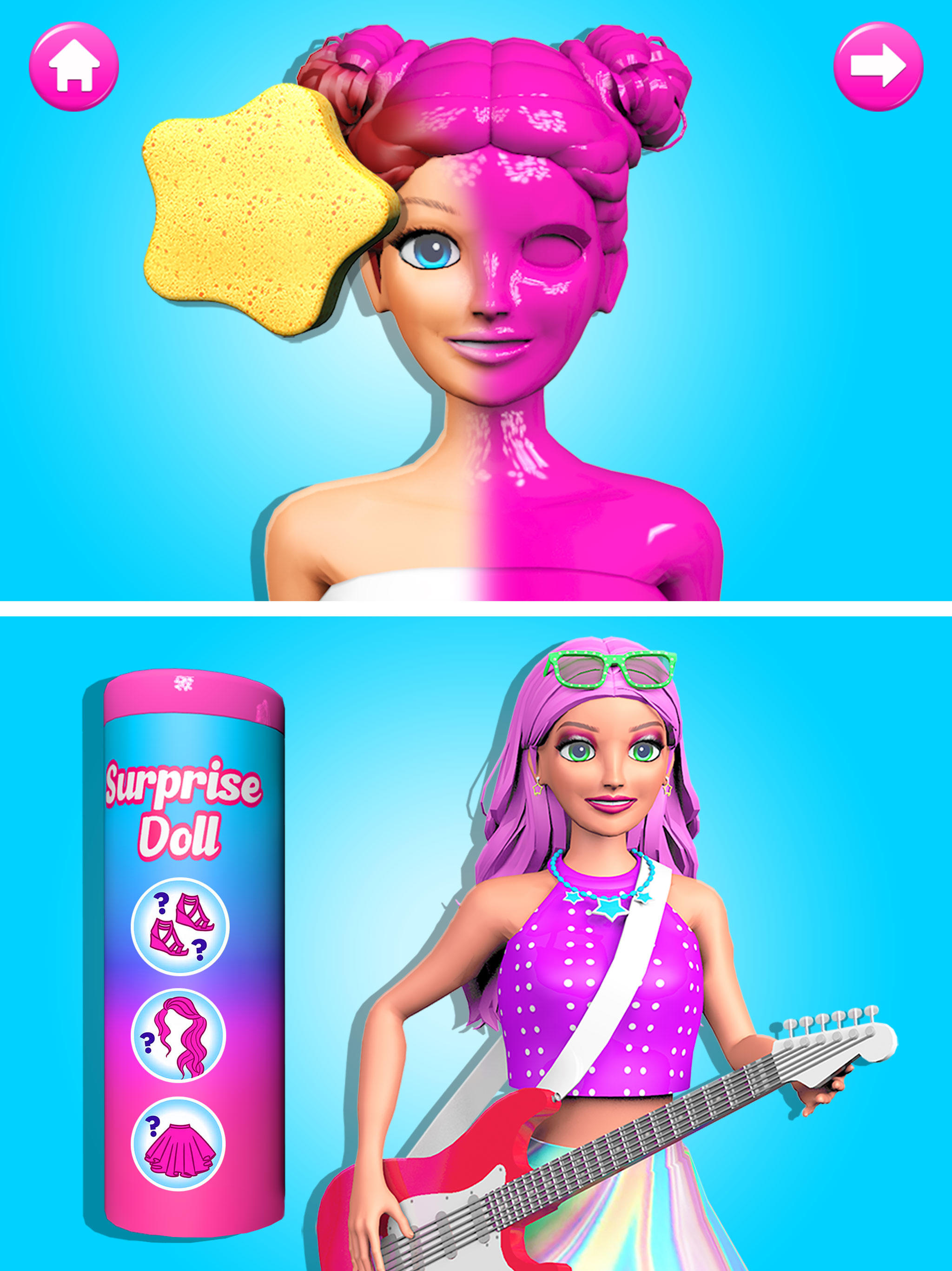 Color Reveal Doll Girl Games Game Screenshot