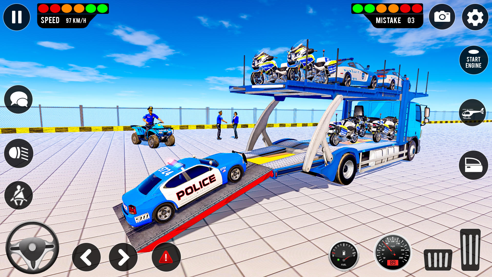 Cuplikan Layar Game Police Vehicle Transport Games