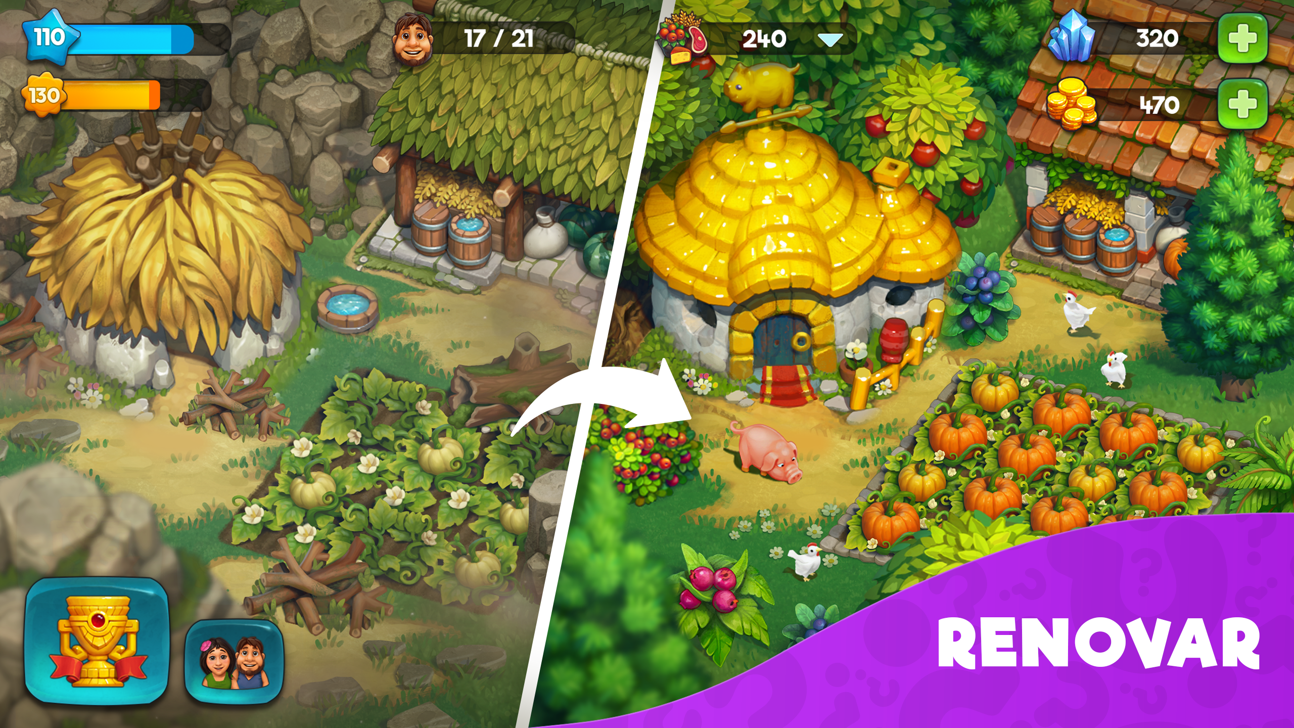 Captura de Pantalla del Juego The Tribez: Build a Village