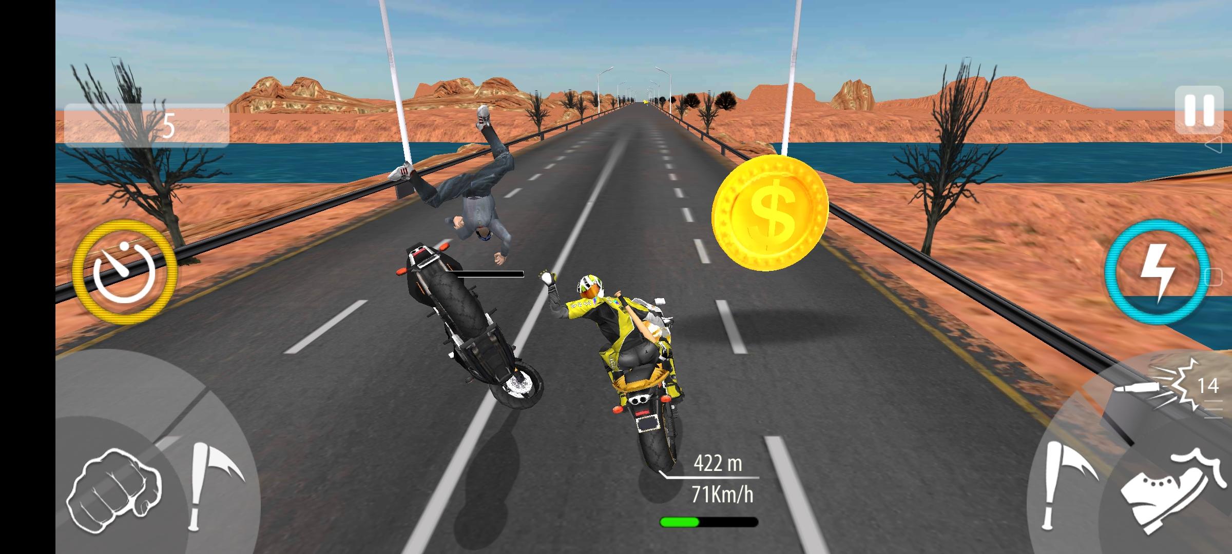 Cuplikan Layar Game Road Rash Battle rider