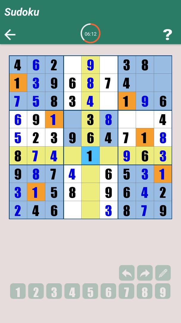 Screenshot of Sudoku puzzle game for free