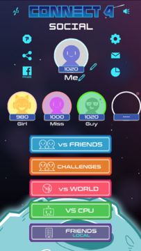 Connect 4 Social Game Screenshot