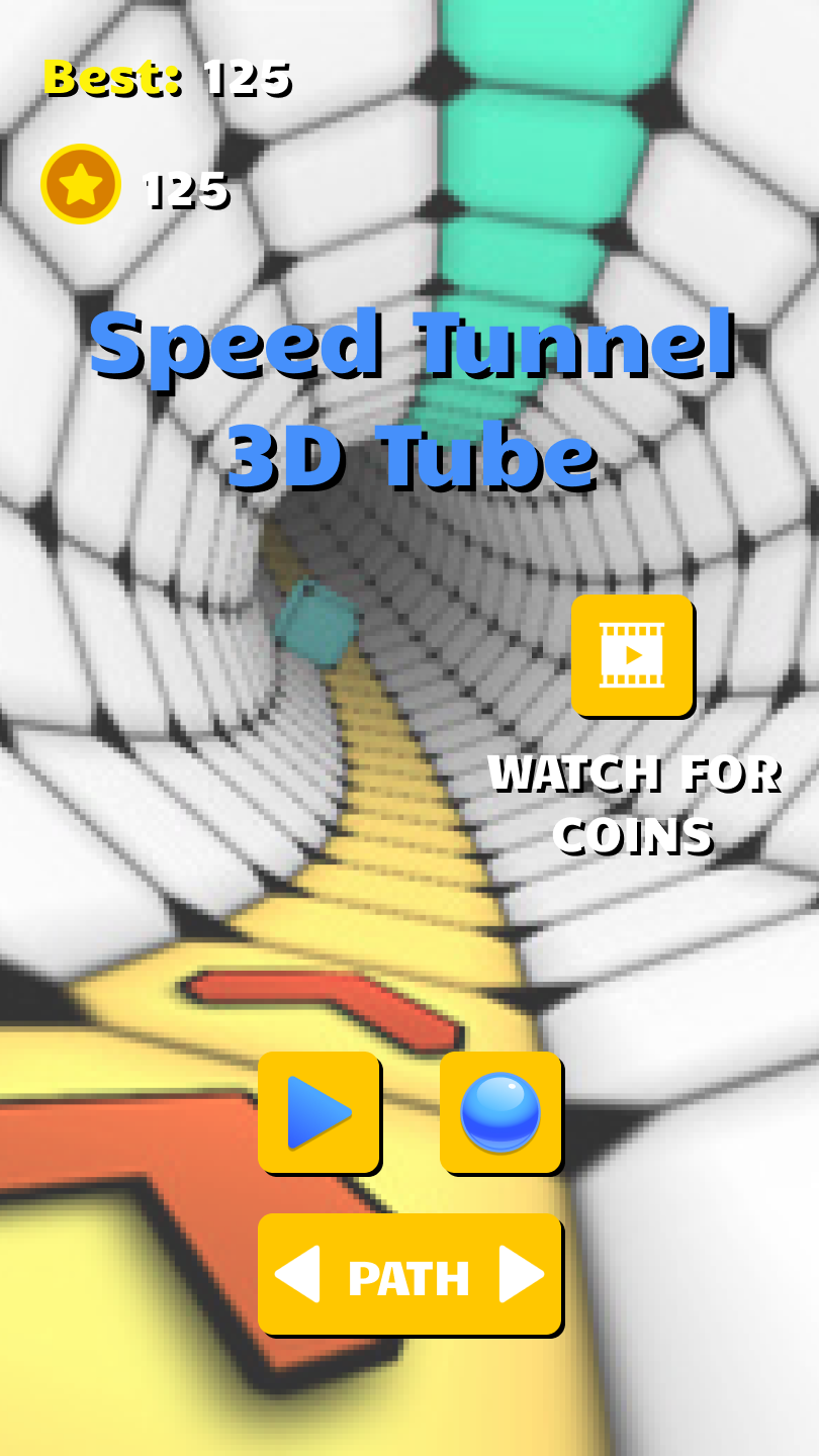 Captura de Tela do Jogo Speed Tunnel 3D Tube
