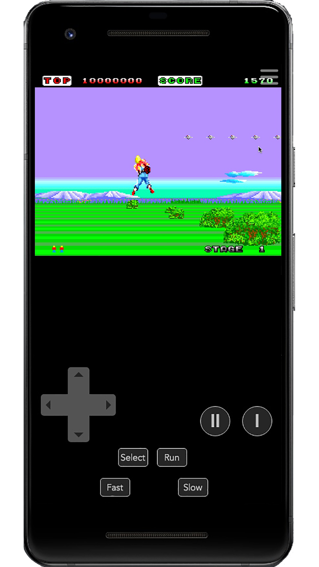 Space Harrier PCE Game Screenshot