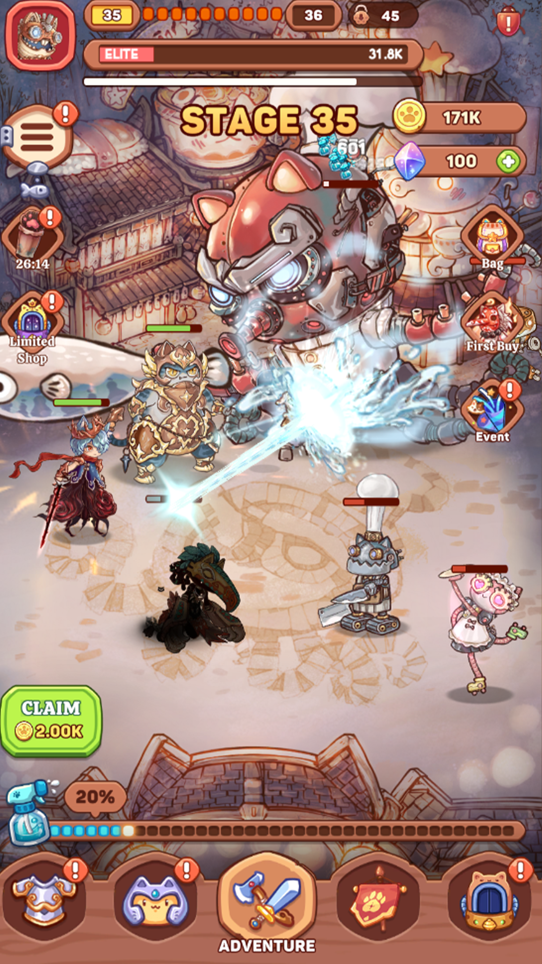 Meow Meow Warriors Game Screenshot