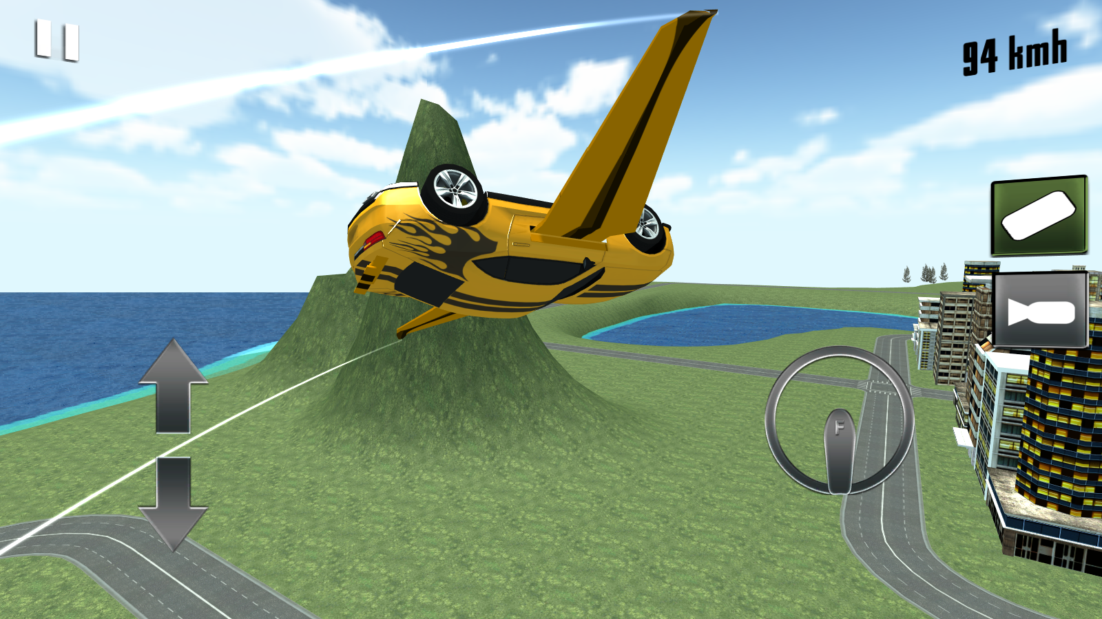 Flying Muscle Transformer Car Game Screenshot
