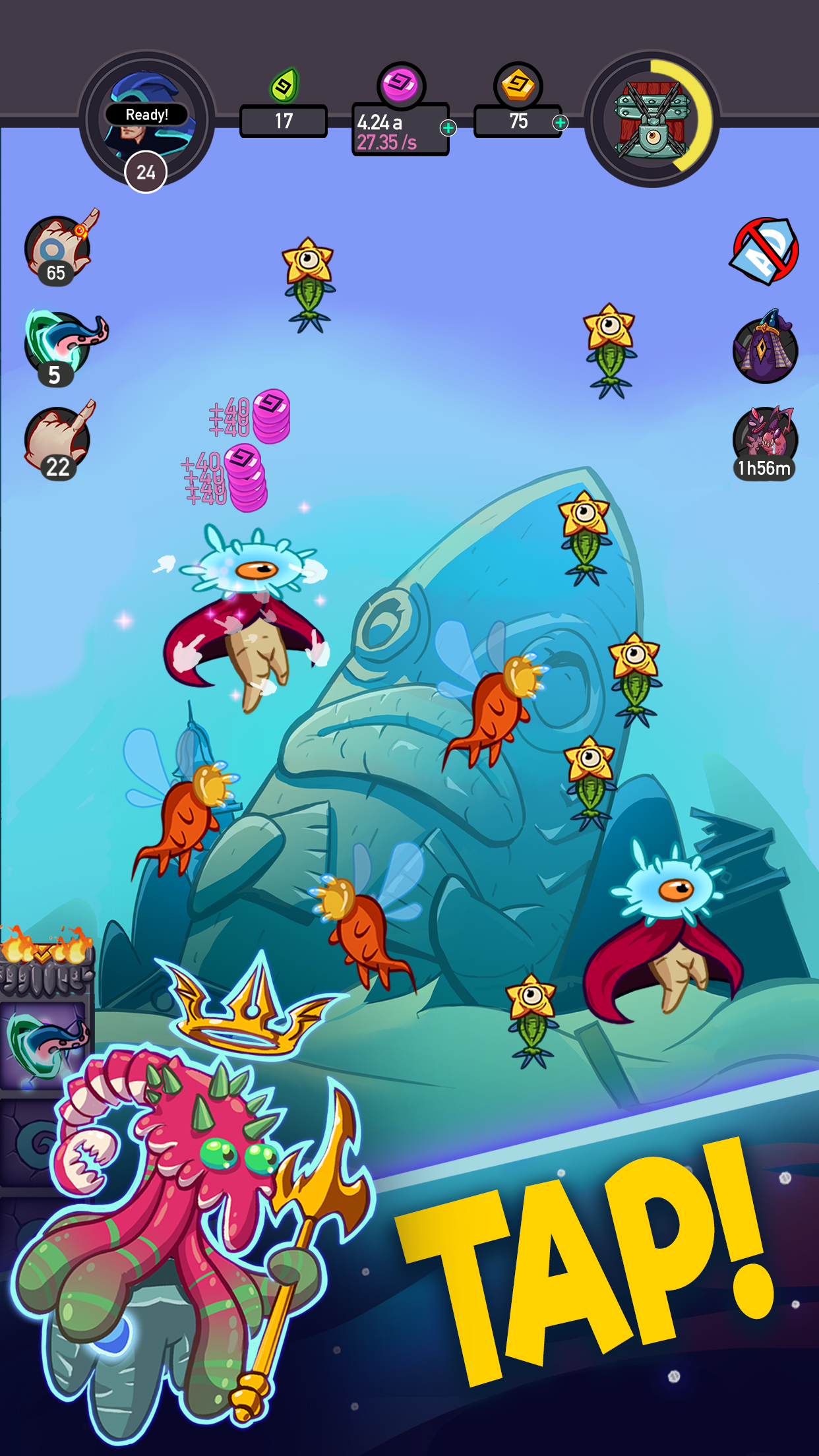Tap Temple: Monster Clicker ภาพหน้าจอเกม