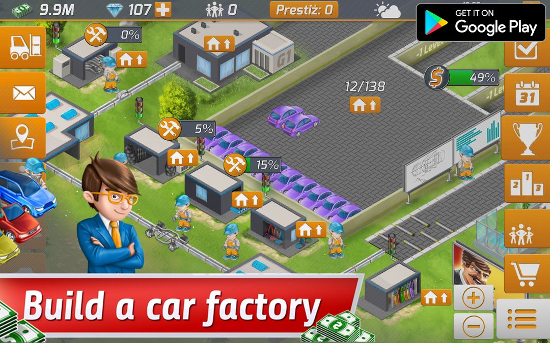 Make Your Car - Car Factory Manager 게임 스크린 샷