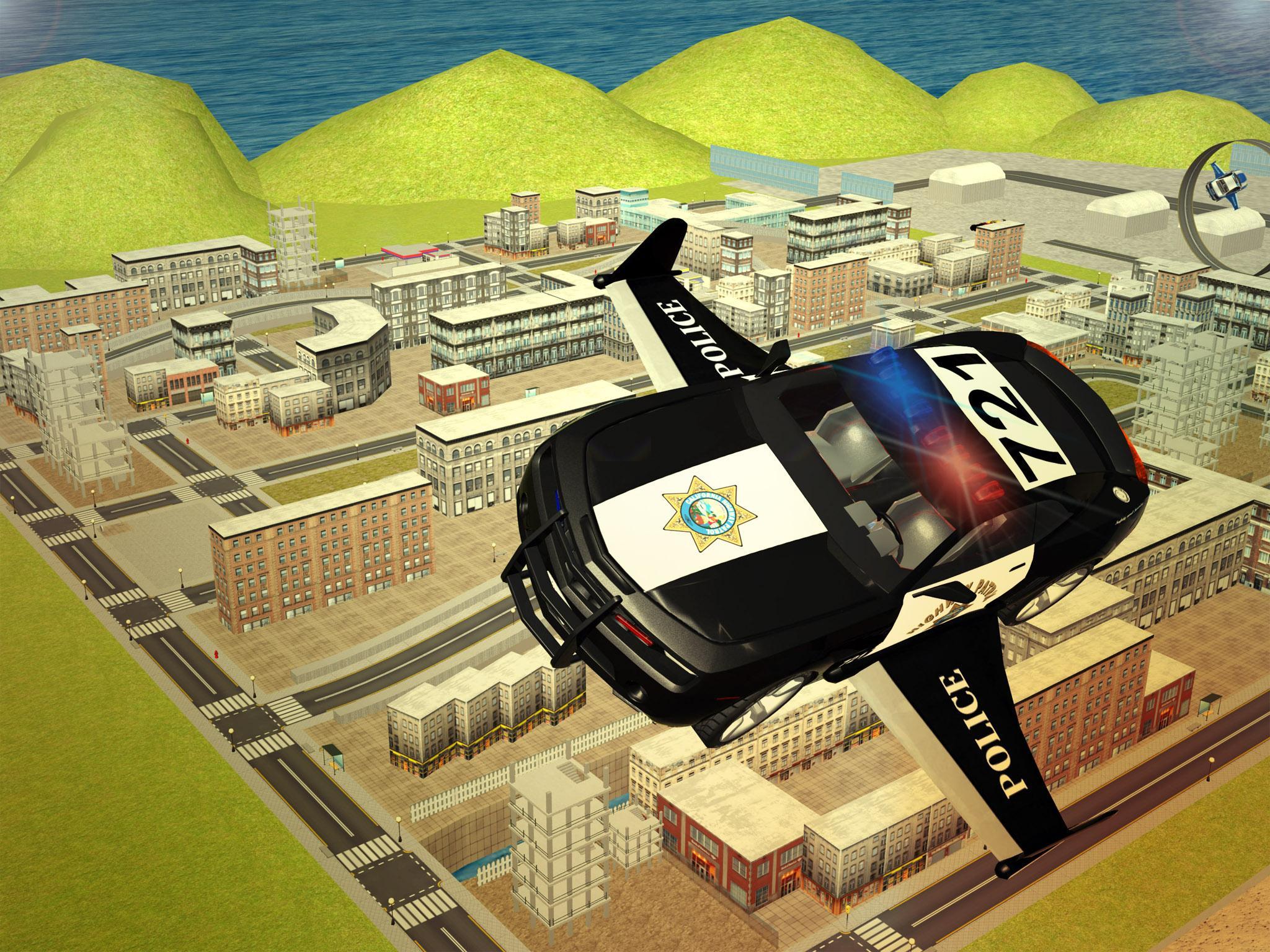 Скриншот игры Flying Police car 3d simulator