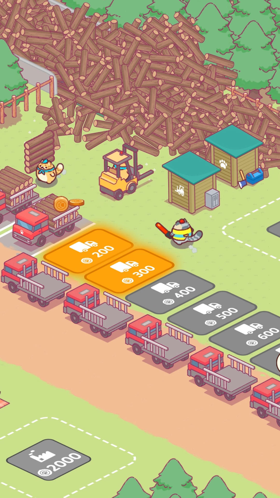 Lumbercat: Cute Idle Tycoon Game Screenshot