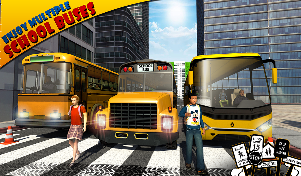 Cuplikan Layar Game Schoolbus Driver 3D SIM