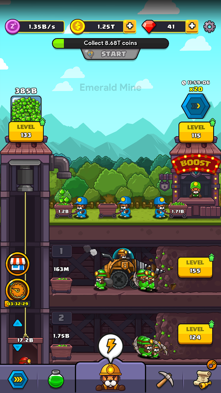 Popo Mine: Idle Mineral Tycoon Game Screenshot