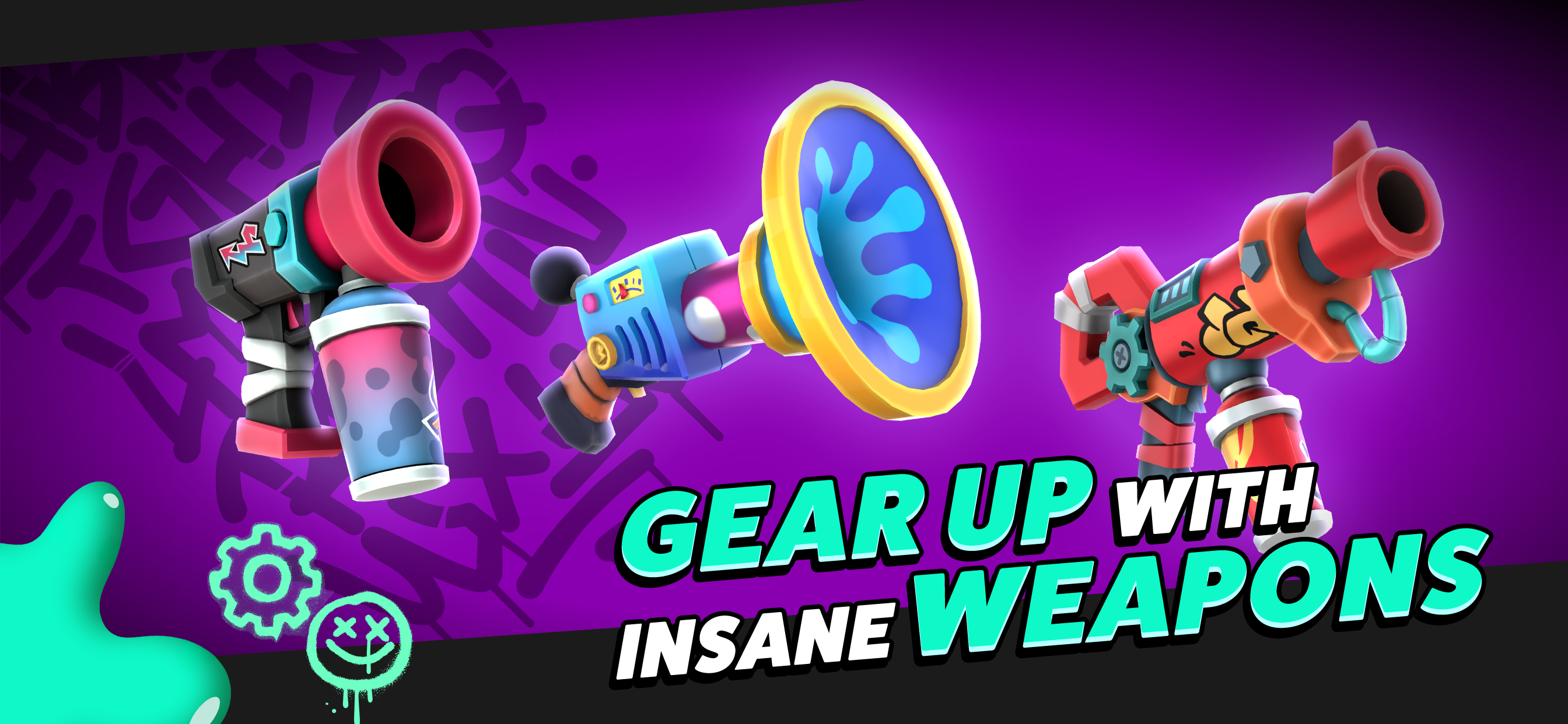 Captura de Tela do Jogo Paint Brawl : Color of War