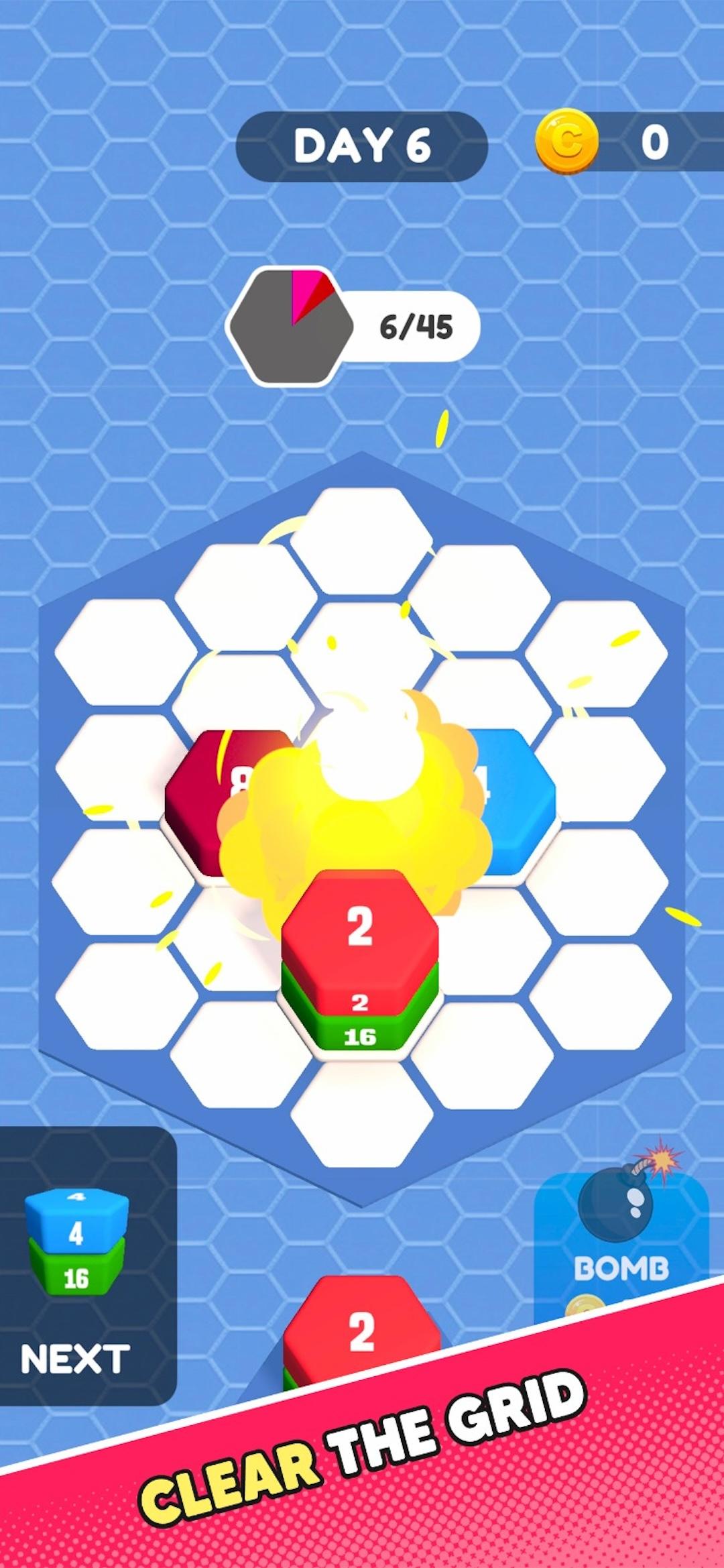 Hexa Sort: 2048 Challenge Game Screenshot