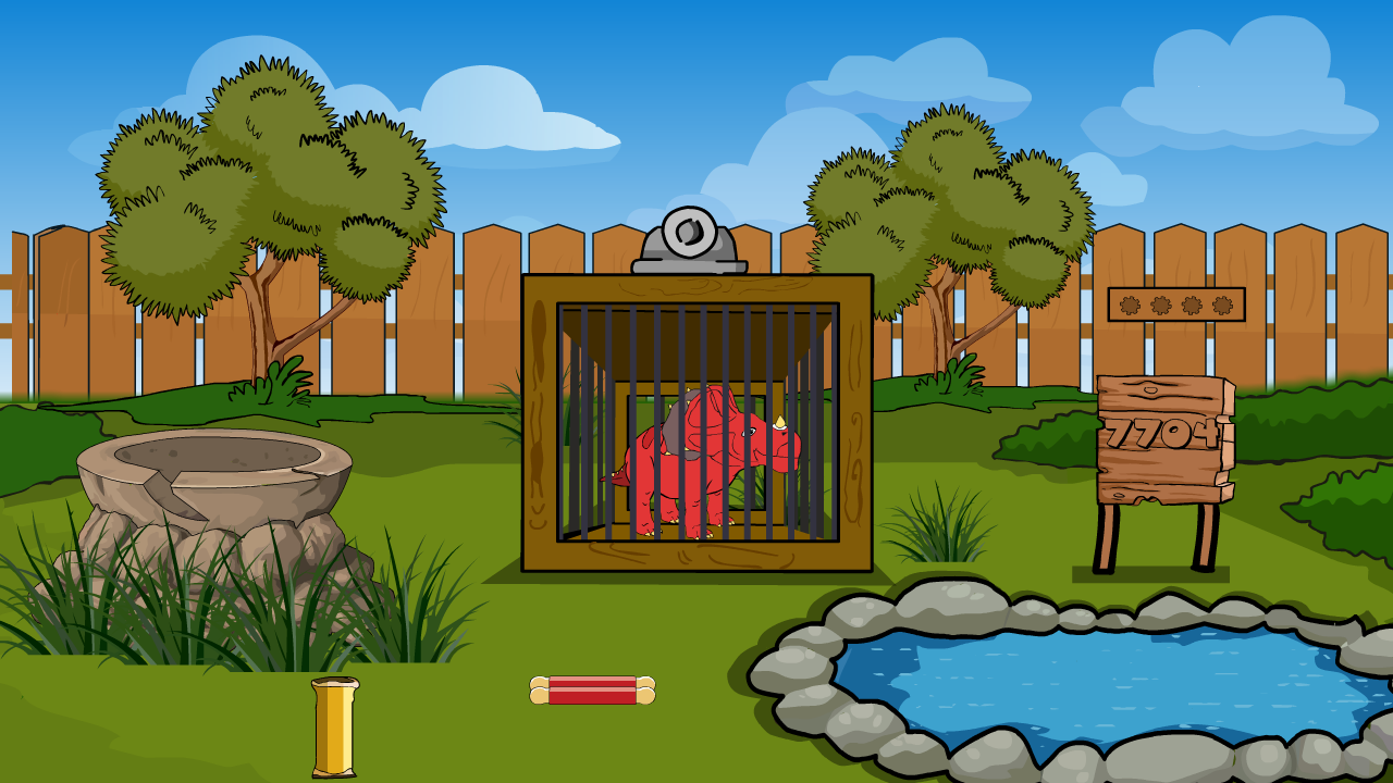 Baby Dinosaurs Escape From Cage Game Screenshot