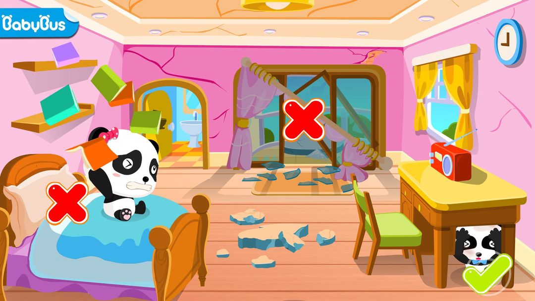 Screenshot of Baby Panda Earthquake Safety 1