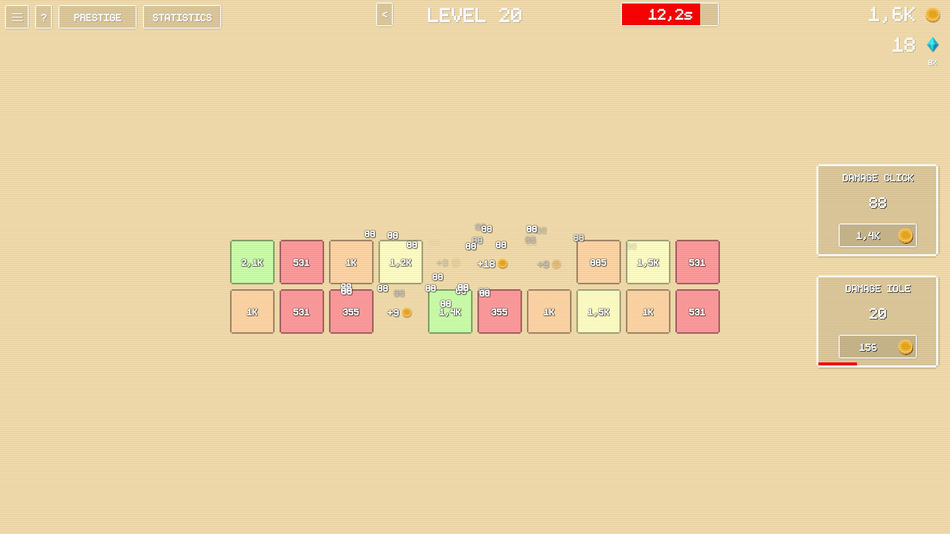 Idle Blocks Game Screenshot