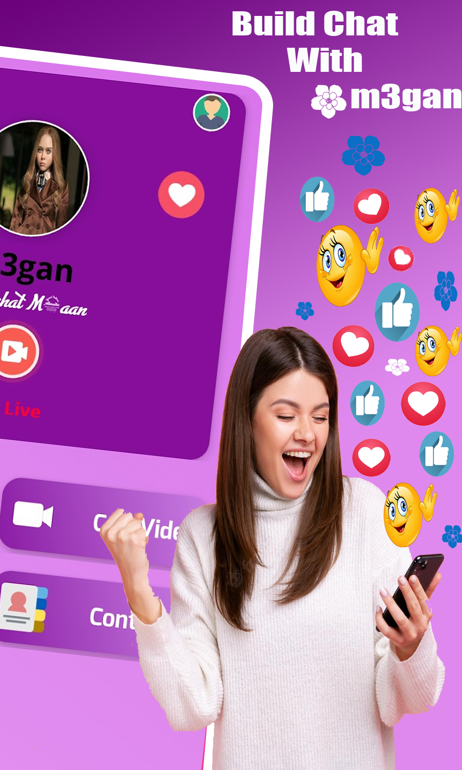 M3gan fake call Video & Chat Game Screenshot