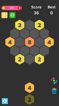 Hexa Merge - Sort to 2048 Game Screenshot