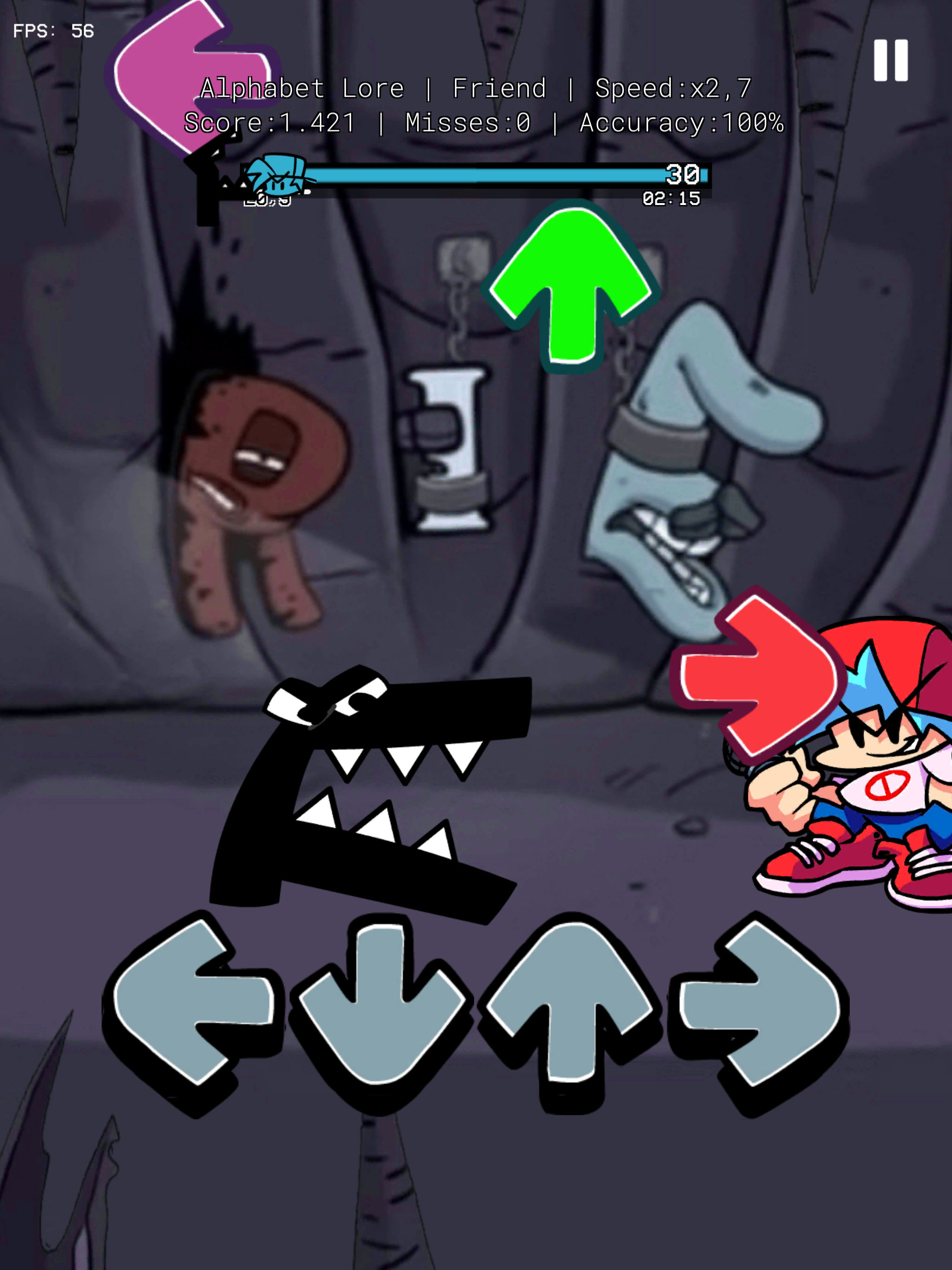 Screenshot of FNF Undertale Mix Door Lore