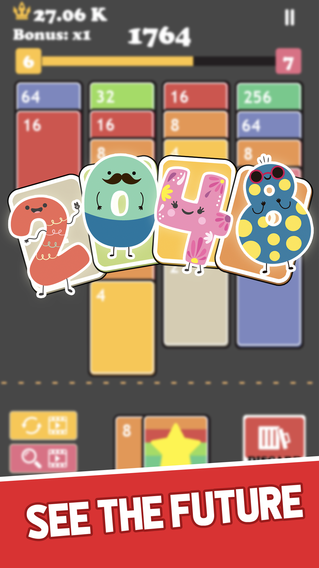 Screenshot of 2048+ Solitaire