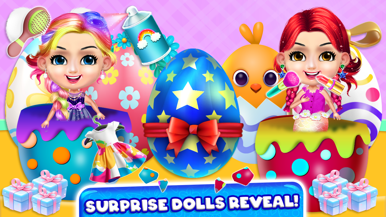 Cuplikan Layar Game Surprise Dolls Hairs Makeover