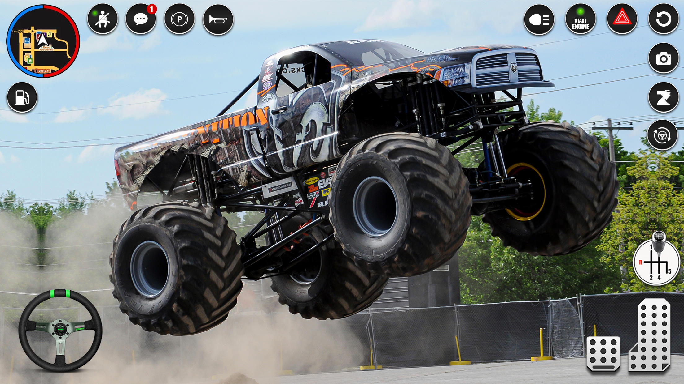 American Monster Trucks Demolition Crash Racing Derby Simulator