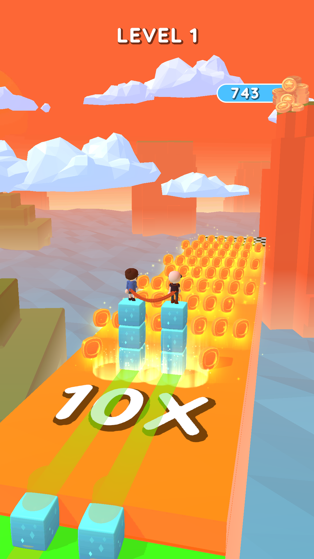 Sky Cube Surfer - Cube Skating Game Screenshot