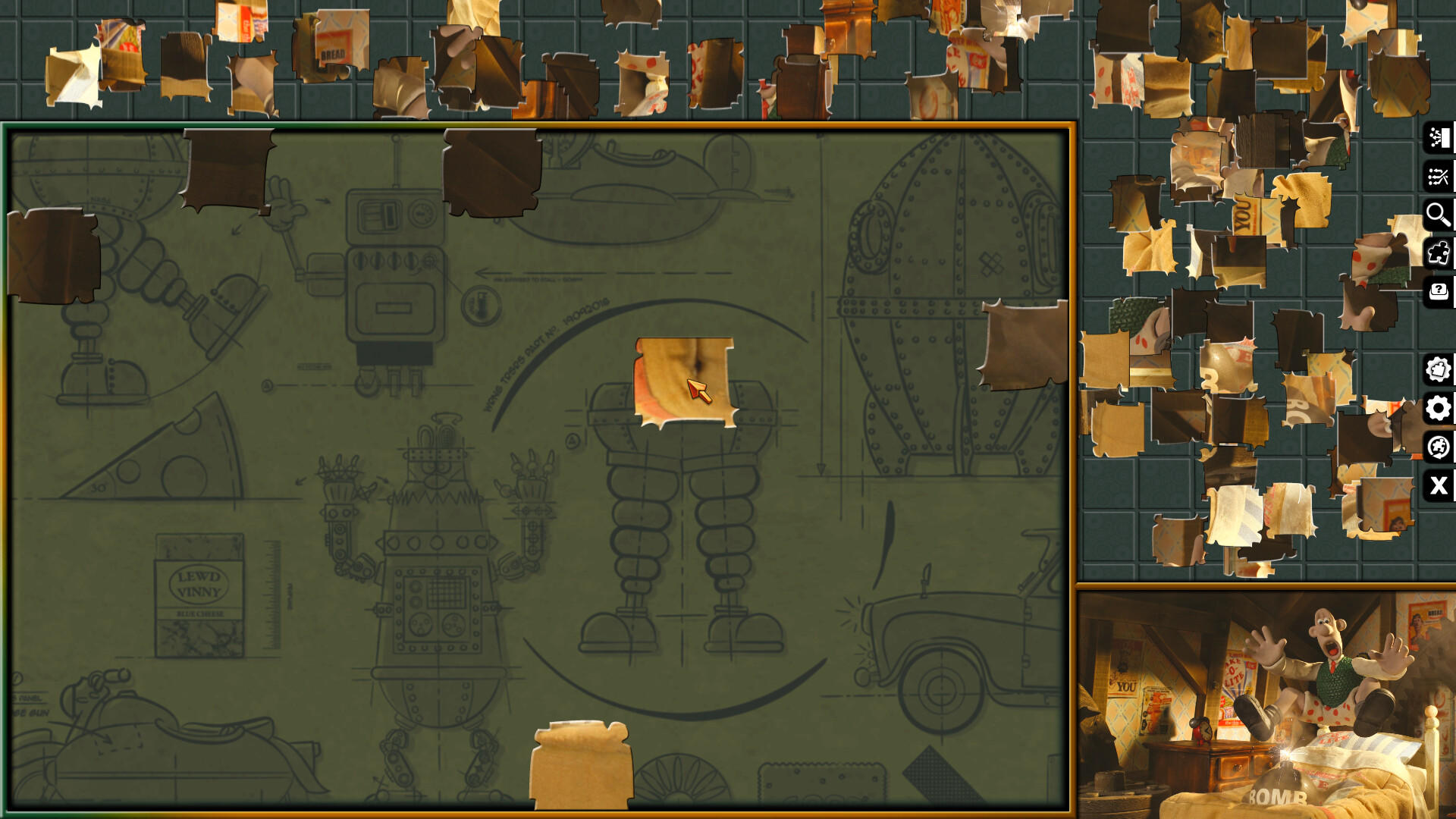 Pixel Puzzles Aardman Jigsaws screenshot game