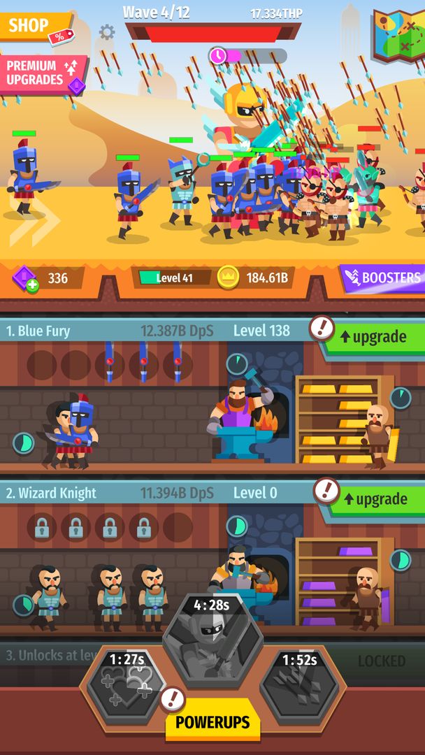 Gear for Heroes: Medieval Idle Craft screenshot game