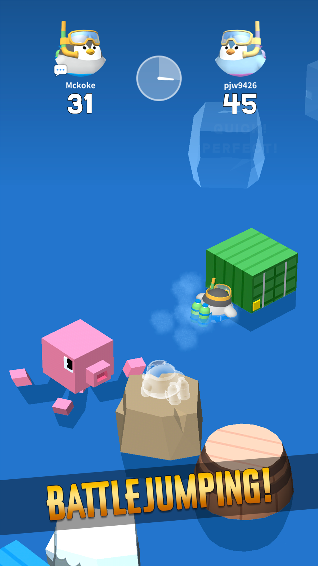 Jumping : Save the penguins! Game Screenshot