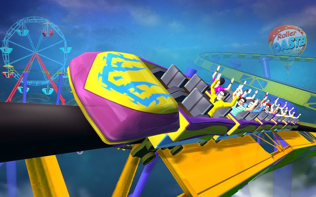 Roller Coaster Racing 3D 2 player screenshot game