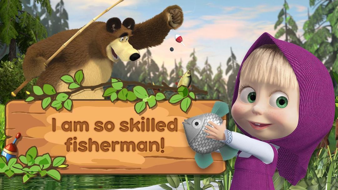Masha and the Bear: Fishing screenshot game