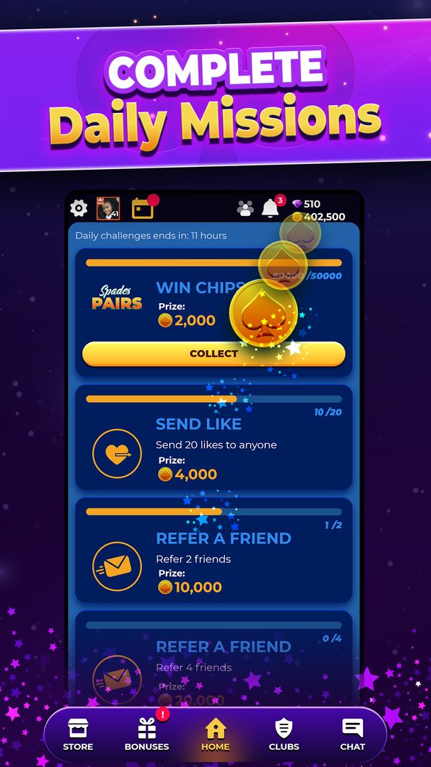 Spades ♠️ Free Spades online plus real multiplayer 게임 스크린 샷