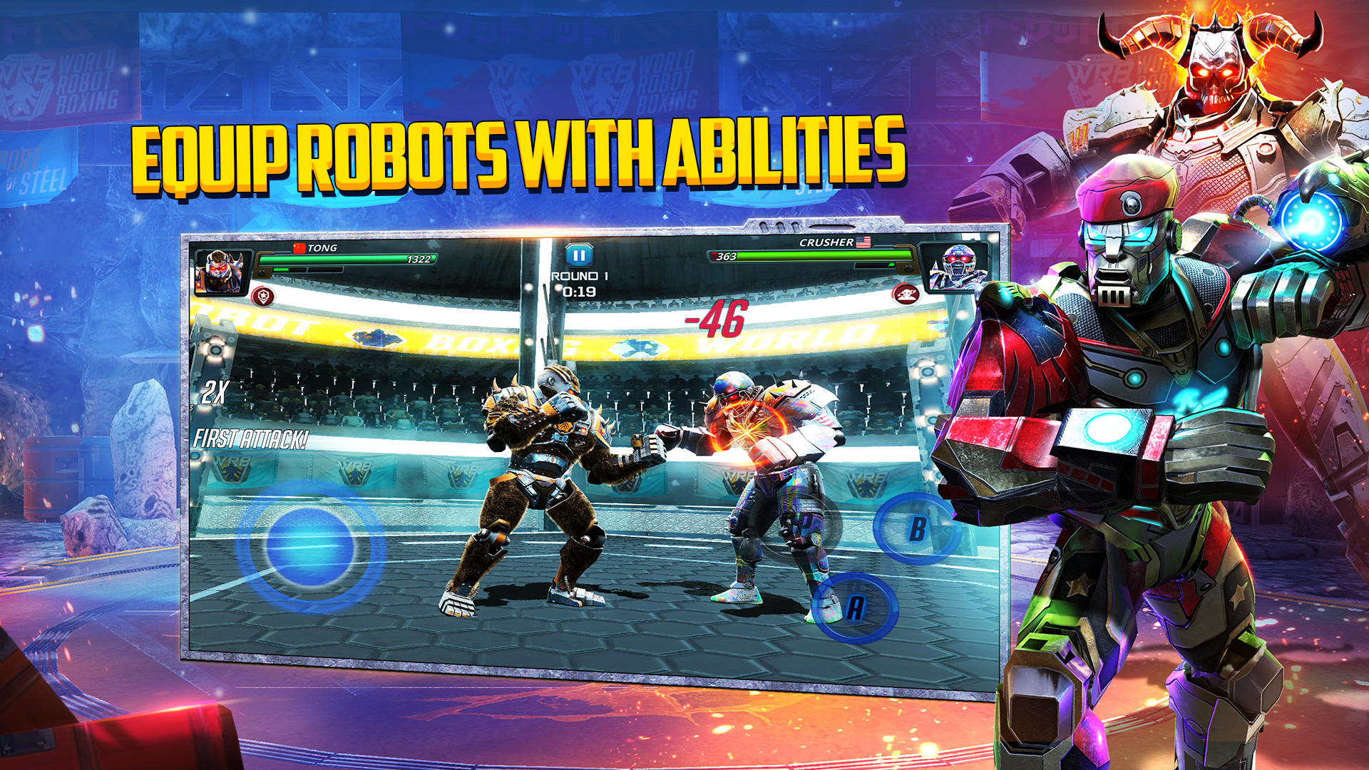 Captura de Tela do Jogo World Robot Boxing 2