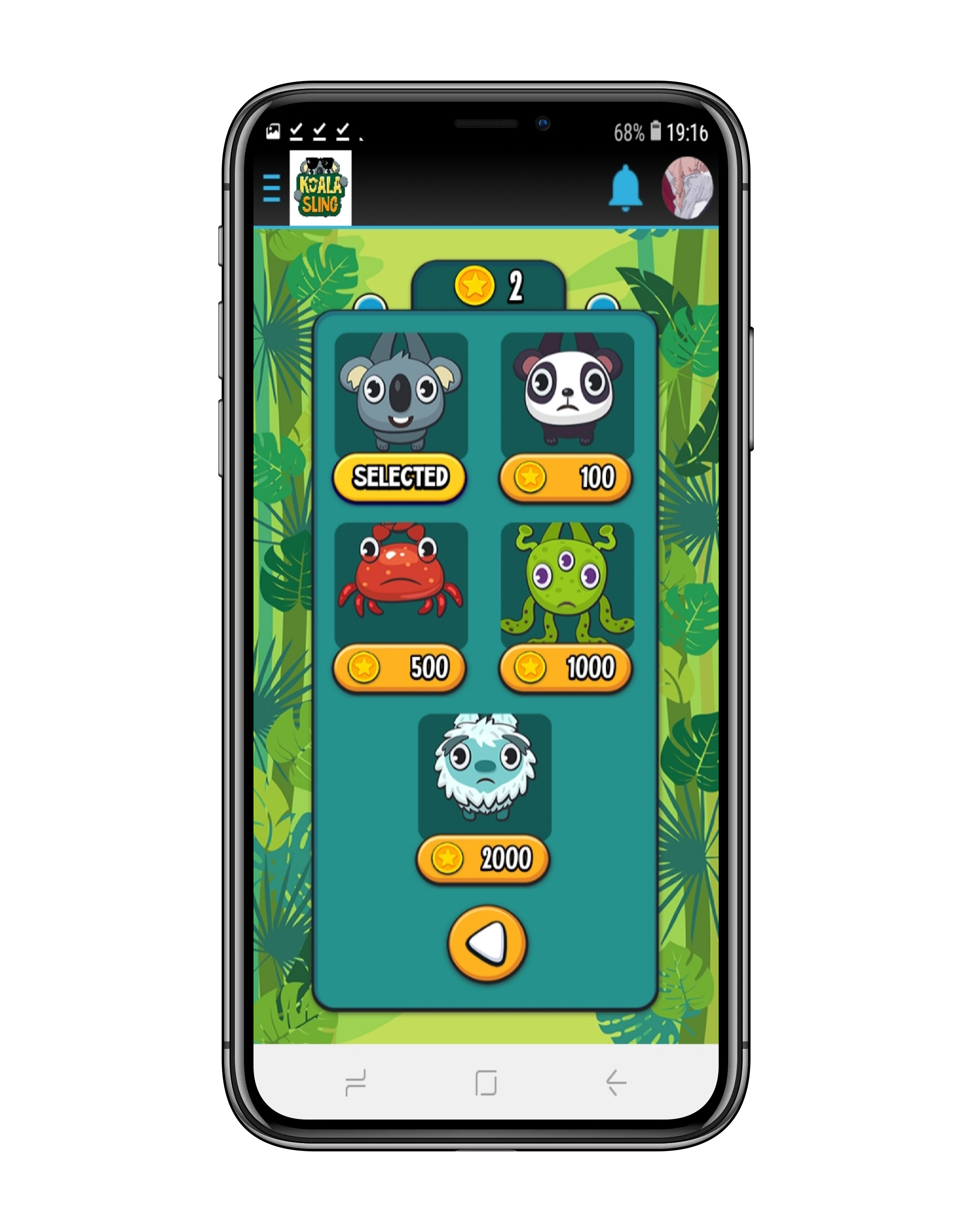 Koala sling: Adventure Game Screenshot
